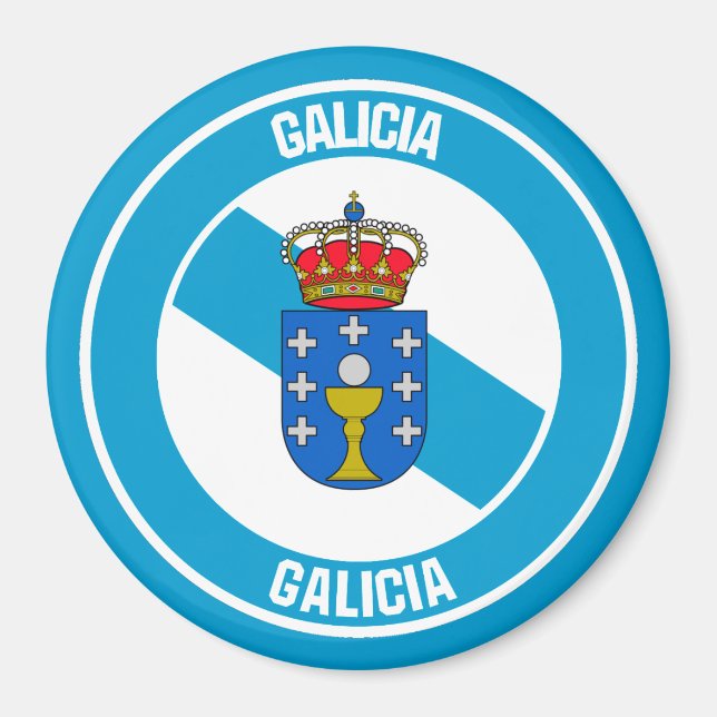 Galicia Round Emblem Magnet (Framsidan)