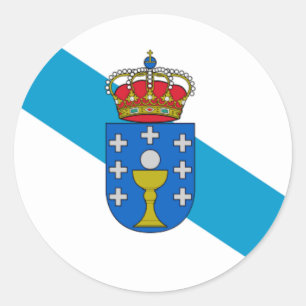 Galicia (Spanien) flagga Runt Klistermärke