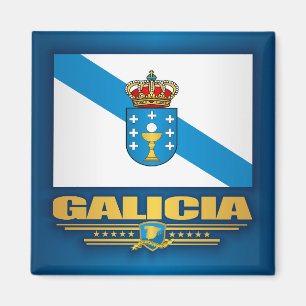Galicien-flagga Magnet
