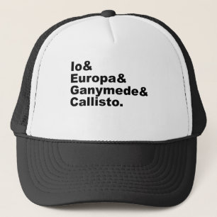 Galilean Måne Io Europa Ganymede Callisto Truckerkeps