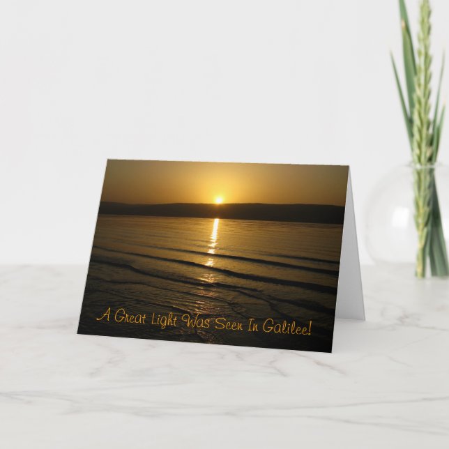 Galilee, ett Underbart ljus sågs i Galileo! Helgkort (Framsida)