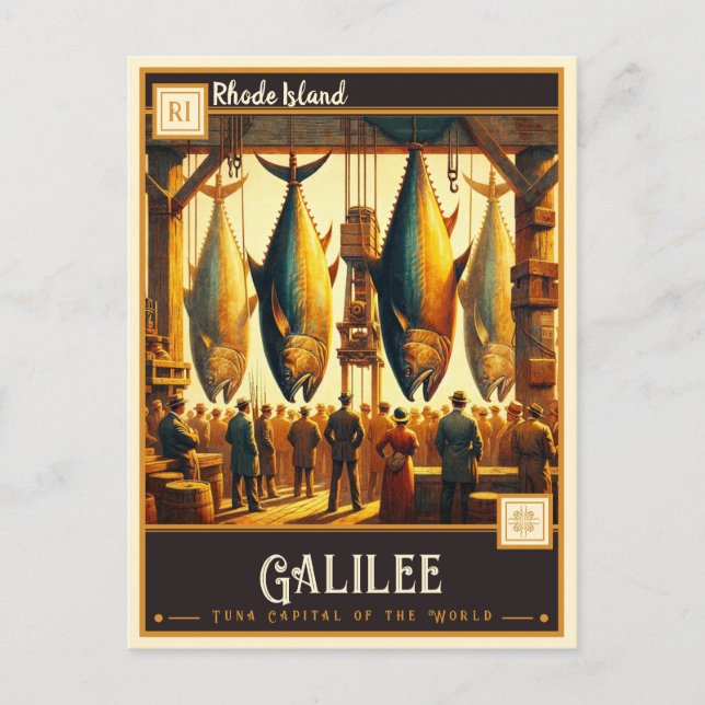 Galilee, Rhode island | VINTAGE Vykort (Framsida)