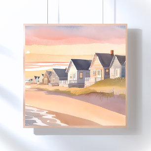 Galilee vid havet Vattenfärg för Rhode Island-st Poster