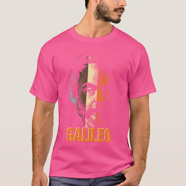Galilei Physicist Science Astronomy T Shirt (Framsida)