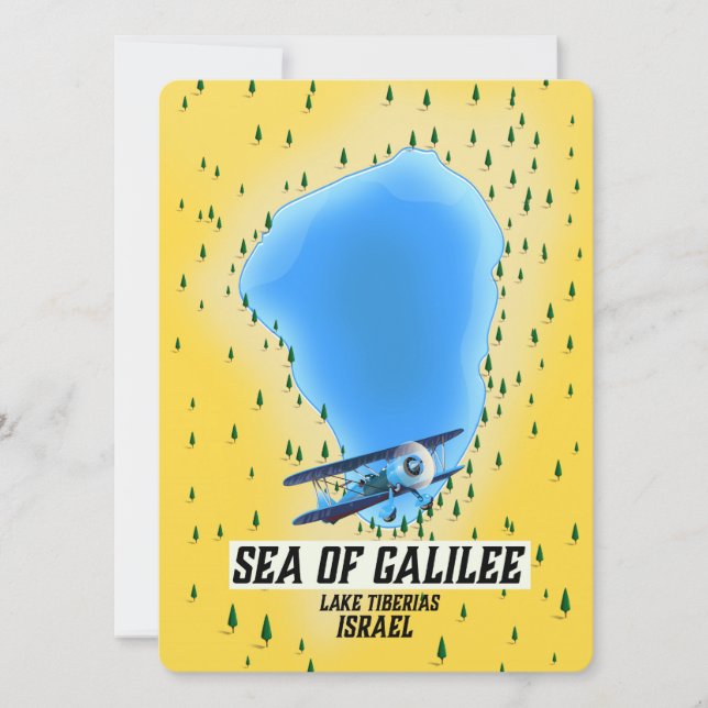 Galilens hav Israel kartaffisch (Framsida)