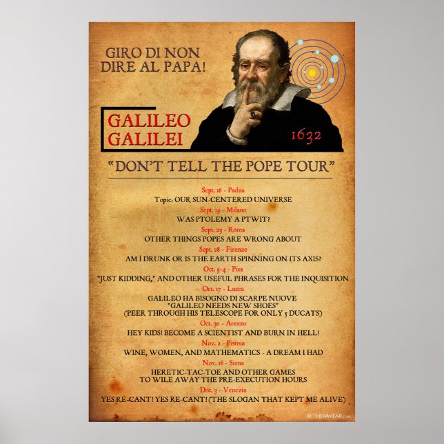 Galileo 1632 Heresy Tour-Poster Poster (Framsidan)