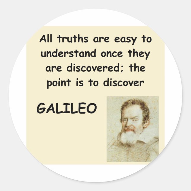 galileo-citat runt klistermärke (Framsida)