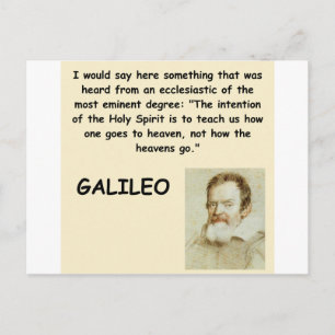 galileo-citat vykort