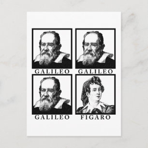 Galileo Figaro BW Vykort