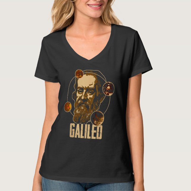 Galileo Galilean Moons Physicist Physics Science A T Shirt (Framsida)