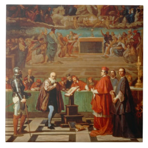 Galileo Galilei (1564-1642) för medlemmar av Kakelplatta