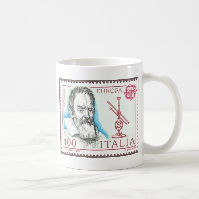 Galileo Galilei astronomimuggar och Steins Kaffemugg (Höger)