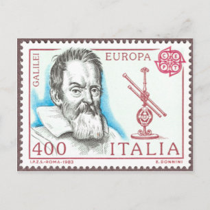 Galileo Galilei Astronomy Postcard Vykort