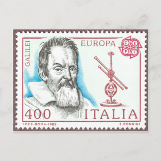Galileo Galilei Astronomy Postcard Vykort
