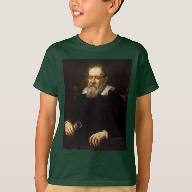 Galileo Galilei: Far of Science & Astronomy T Shirt (Framsida)
