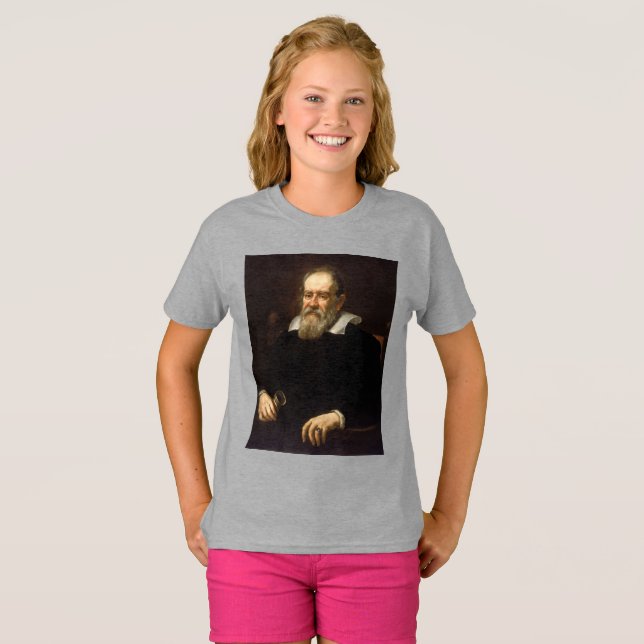 Galileo Galilei: Far of Science & Astronomy T Shirt (Hel framsida)