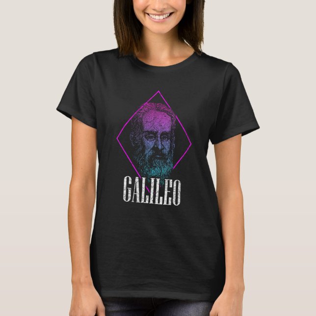 Galileo Galilei Physicist Physics Science Astronom T Shirt (Framsida)