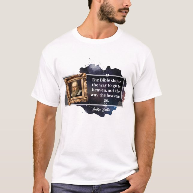 Galileo Galilei Quote T Shirt (Framsida)