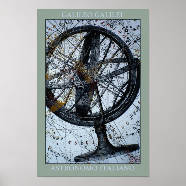 Galileo Map & Compass Poster (Framsidan)
