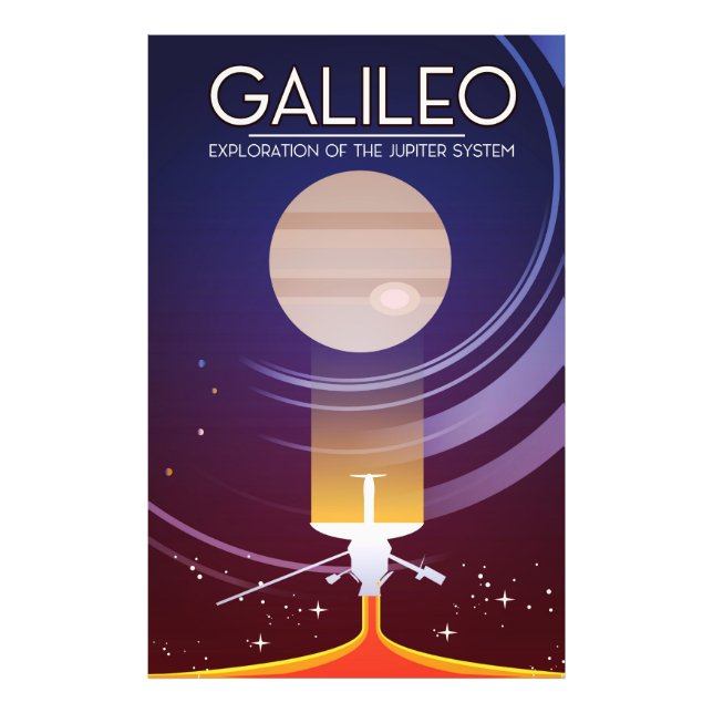 Galileo - Utforskning av Jupiter-systemet Fototryck (Framsidan)