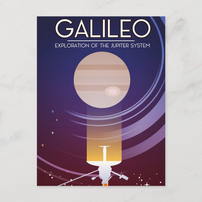 Galileo - Utforskning av Jupitersystemet Vykort (Framsida)