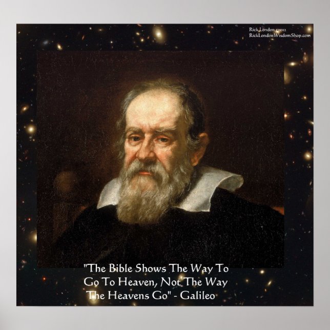 Galileo "Way Heavens Go" Citat Poster av Rick Lond (Framsidan)