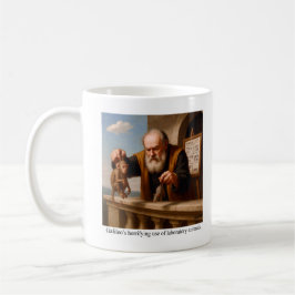 Galileos skrämmande användning av försöksdjur. kaffemugg