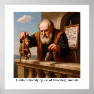 Galileos skrämmande användning av försöksdjur. poster