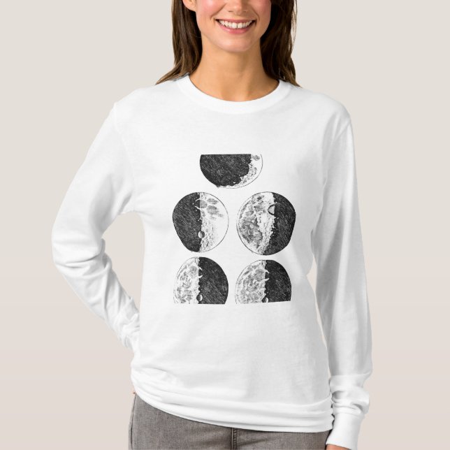 Galileos teckning i måne t shirt (Framsida)