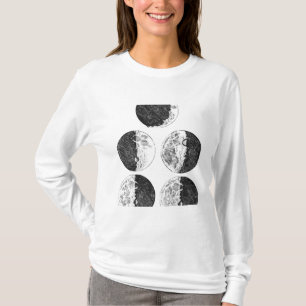 Galileos teckningar av arrangerar gradvis av månen t shirt
