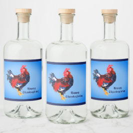 galinakisk, tupp-Personlig Spritflaskor Etikett