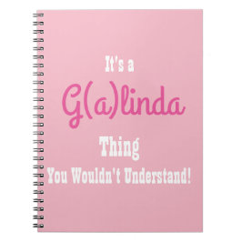 Galinda journal anteckningsbok