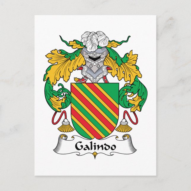 Galindo Family Crest Vykort (Framsida)
