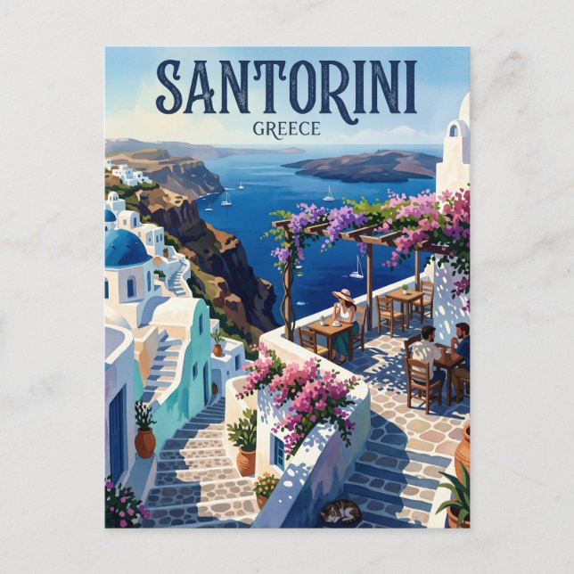 Galini Café, Oia Grekland Vykort (Framsida)