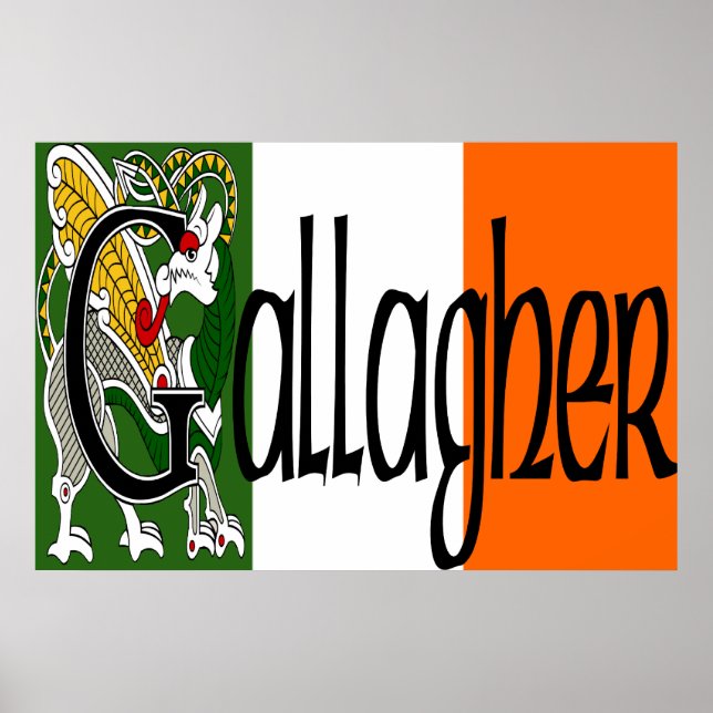Gallagher Celtic Dragon Skriv ut Poster (Framsidan)