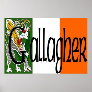 Gallagher Celtic draketryck Poster