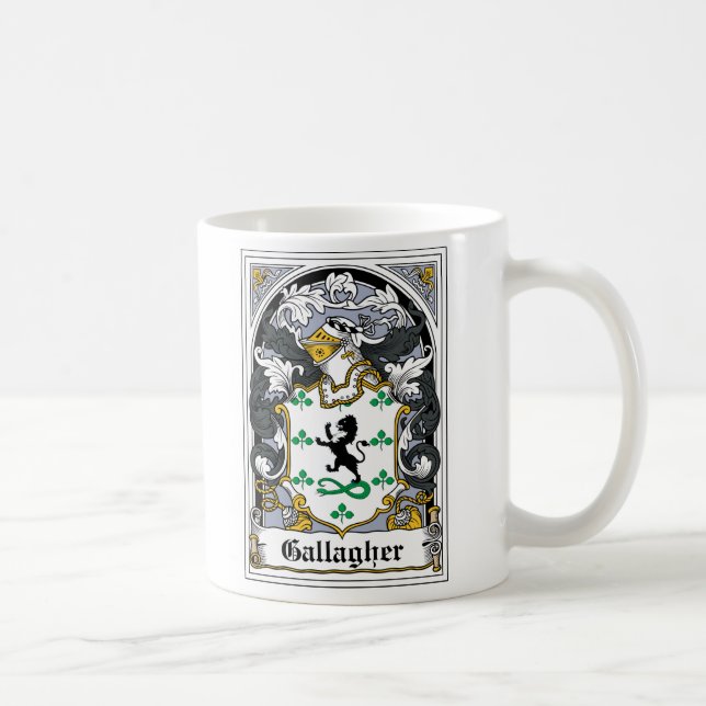 Gallagher familjvapensköld kaffemugg (Höger)
