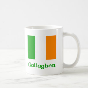 Gallagher irländsk flagga kaffemugg