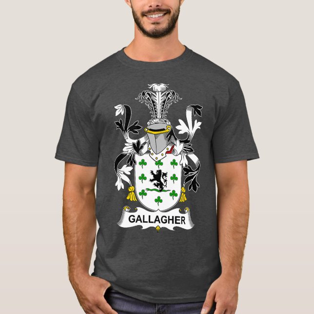 Gallagher Jackar Arm Family Crest T Shirt (Framsida)
