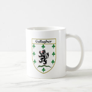 Gallagher vapensköld-/familjvapensköld kaffemugg