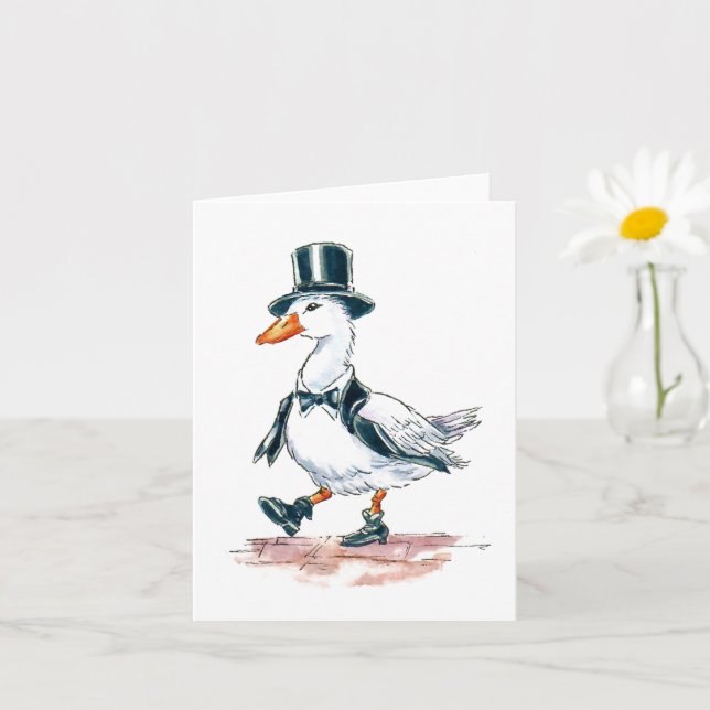 Gallant Gander Hälsning Card Kort (Liten växt)