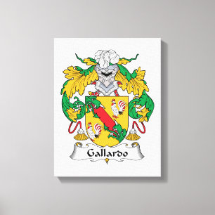 Gallardo Family Crest Canvastryck