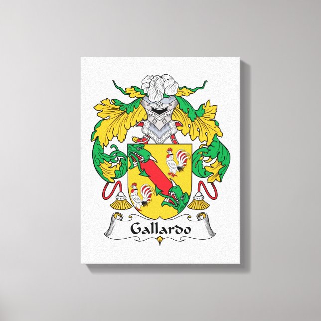 Gallardo Family Crest Canvastryck (Framsida)
