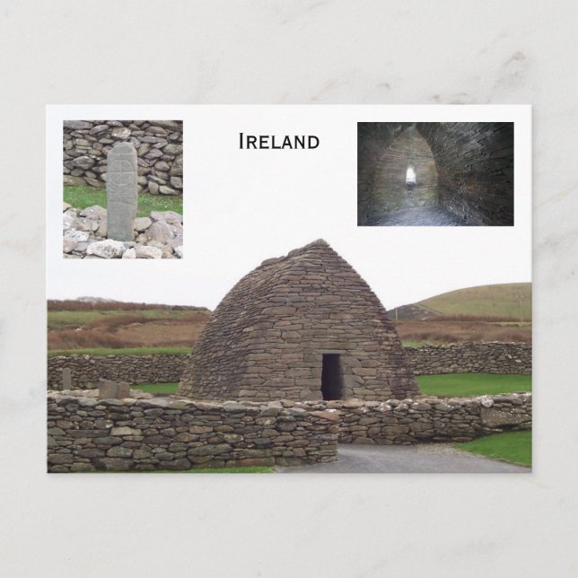 Gallarus Oratory, Kerry, Irland Vykort (Framsida)