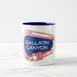 Gallatin Canyon Montana Sten klättringsbrickor Två-Tonad Mugg
