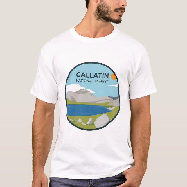 Gallatin National Forest T Shirt (Framsida)