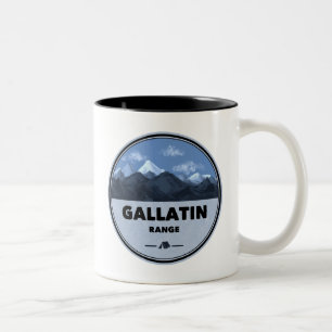 Gallatin Range Montana Wyoming Camping Två-Tonad Mugg