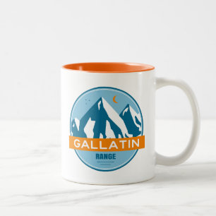 Gallatin Range Montana Wyoming Två-Tonad Mugg