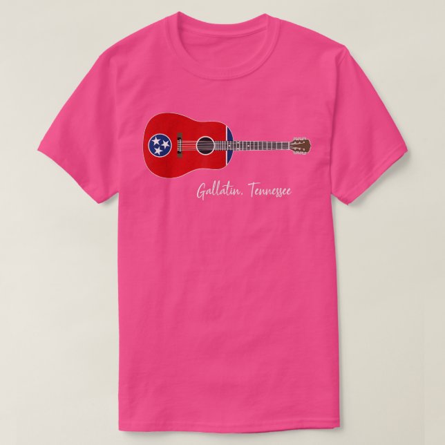Gallatin Tennessee Guitar  T Shirt (Design framsida)