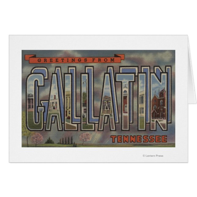 Gallatin, Tennessee - Stora Brev Scenes Hälsningskort (Framsidan Horizontal)